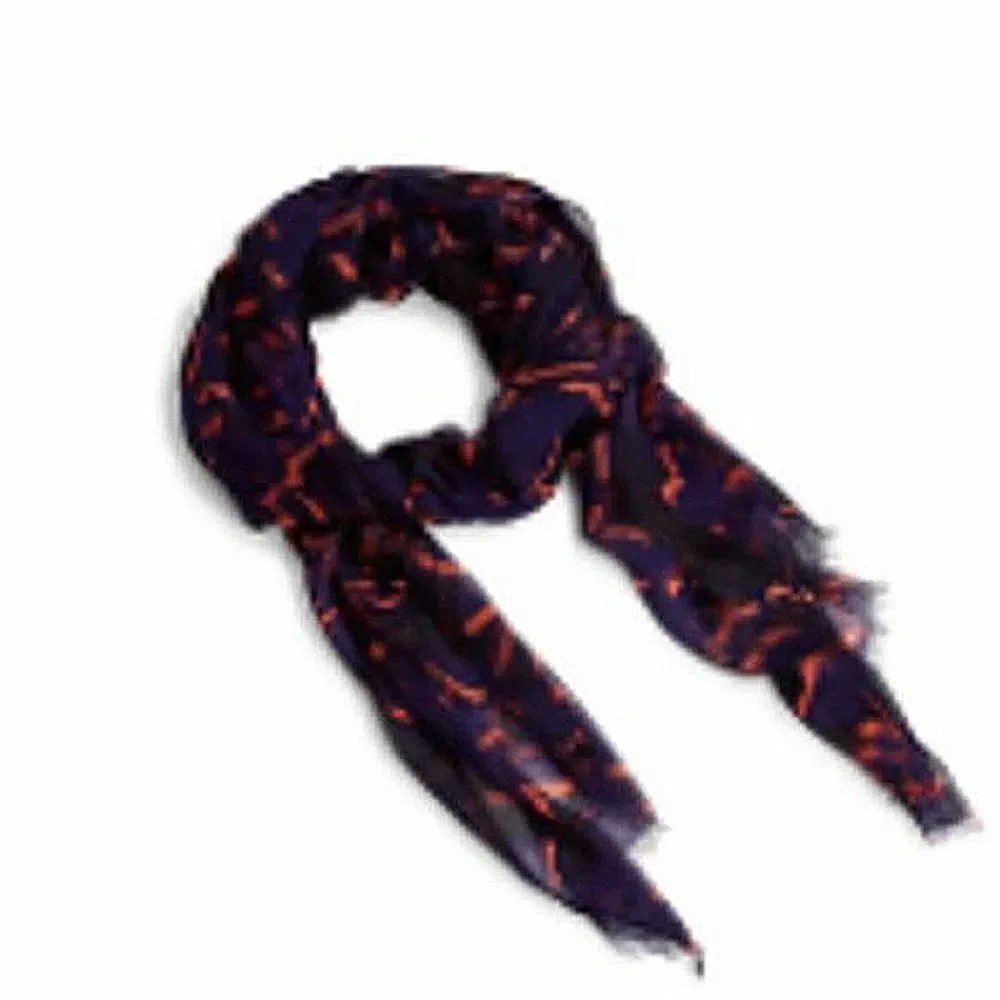 New VERA BRADLEY Basket Weave Scarf Coral Floral NWT With Tags Originally $48
